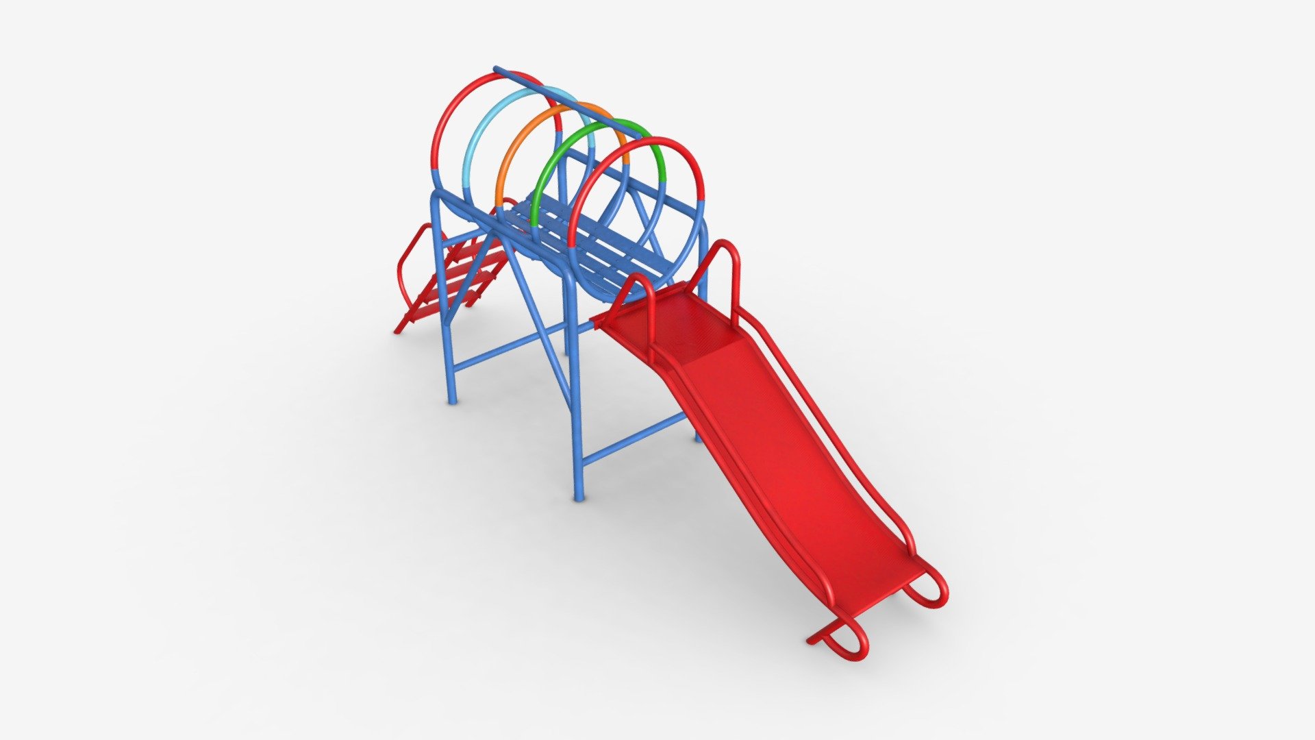 Playground barrel slide 01 3d model