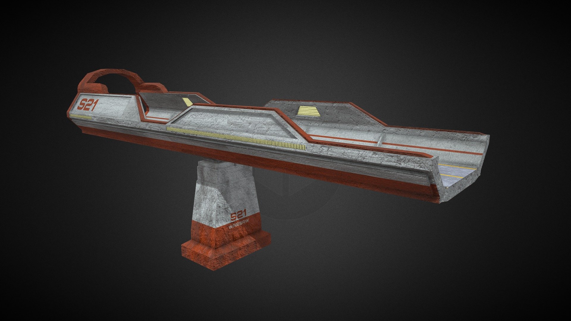 SciFi Bridge 3d model