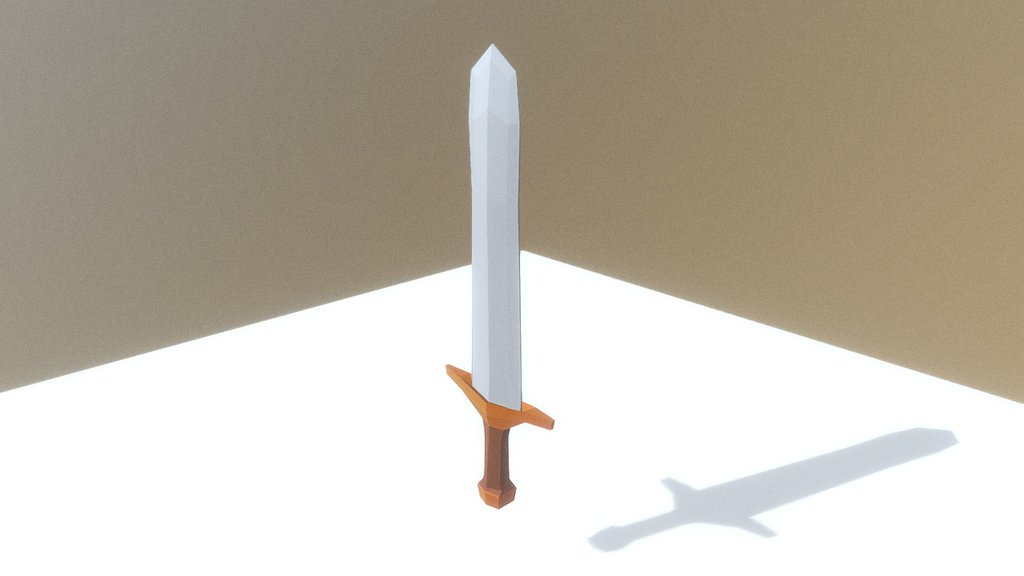 Low Poly Cartoon Sword 3d model