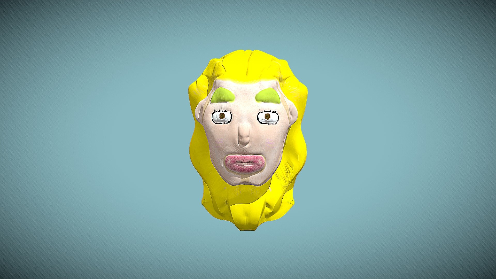 Cartoon face 3d model