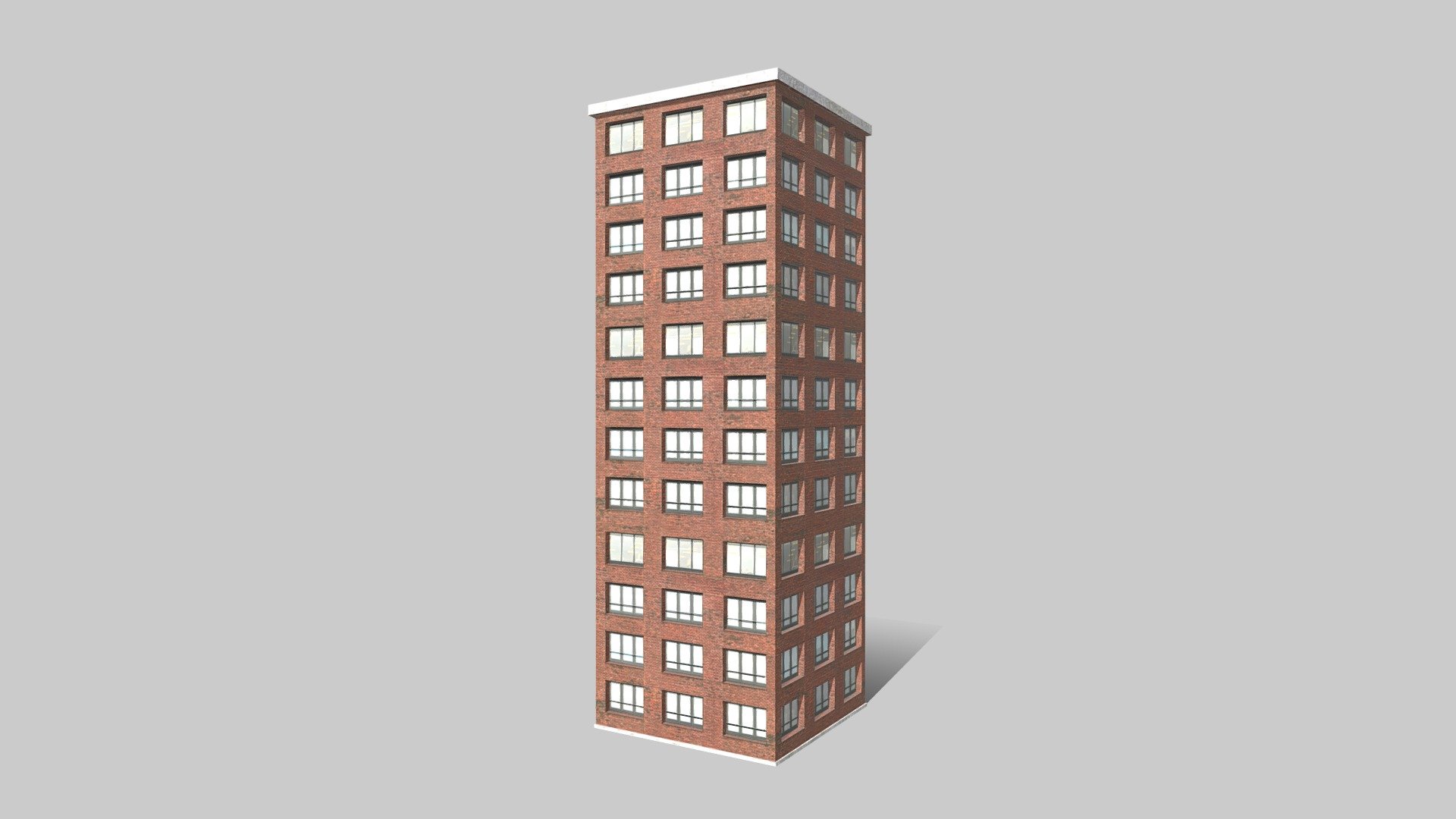 City Building Photorealistic LowPoly Asset 3d model