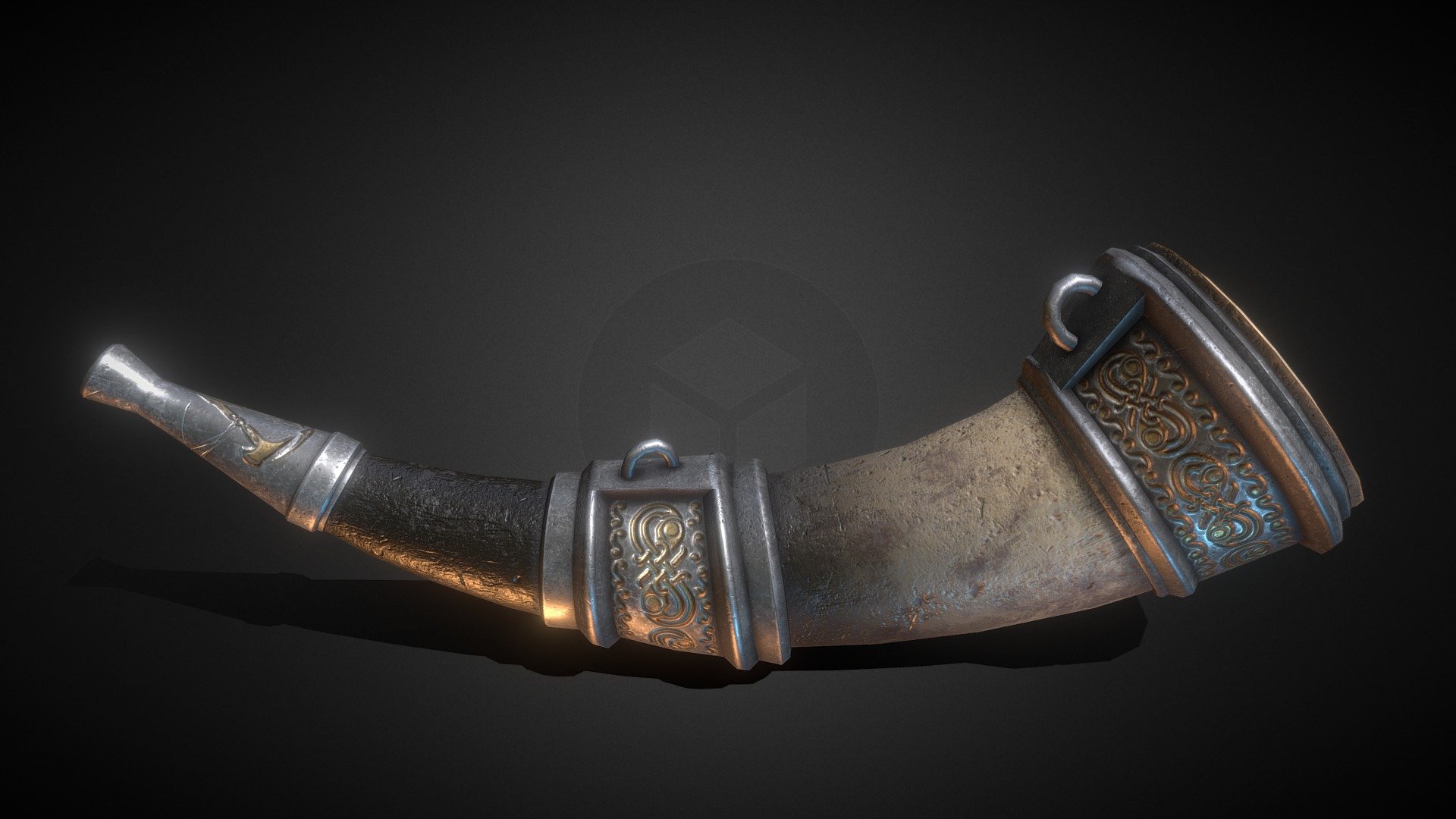 Assassins Creed Valhalla Fan Art Horn 3d model