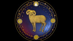 Cartoon Parallax Constellation Zodiac Sign Aries