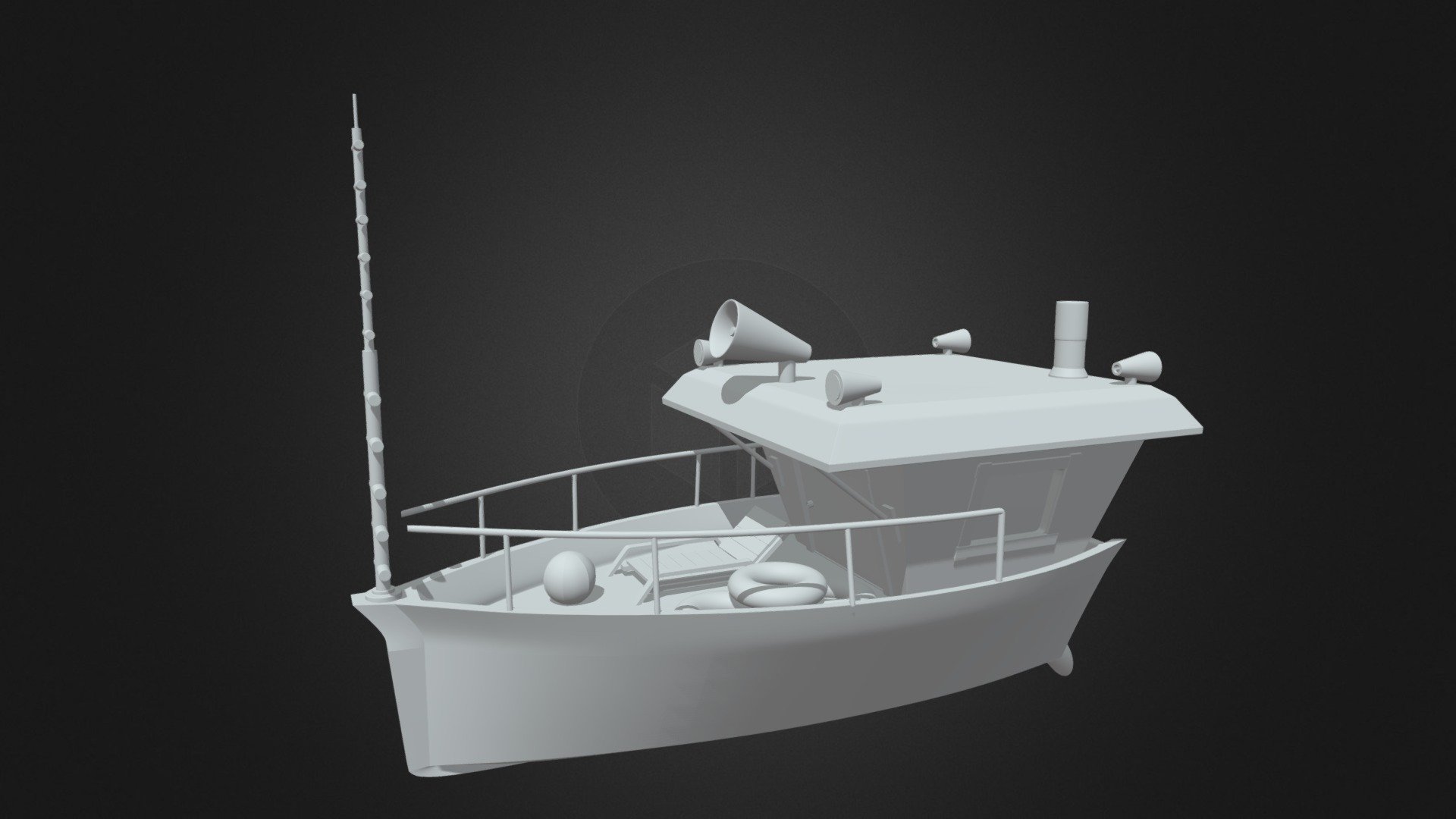 Cartoon Ship 3d model