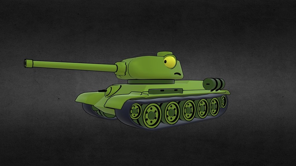 T-34-85 CARTOON 3d model