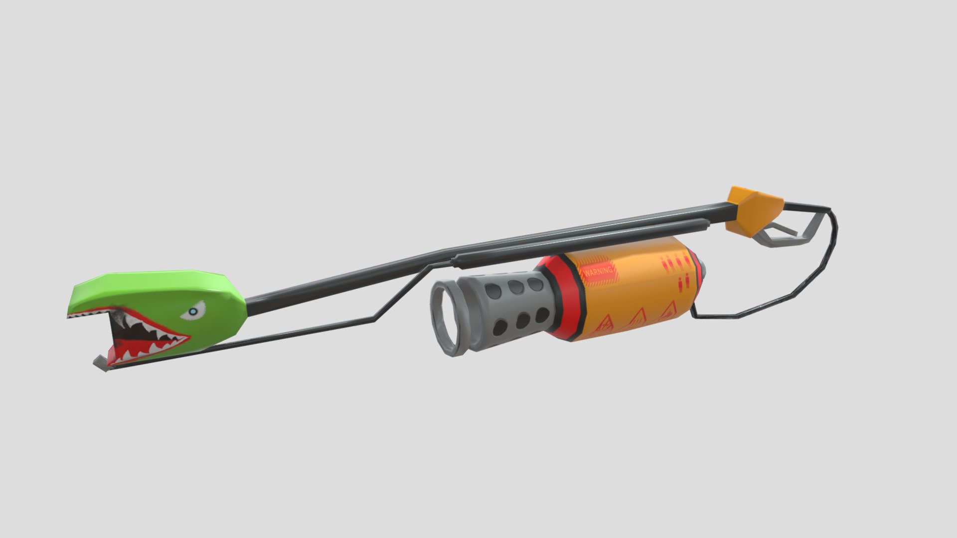 Cartoon flamethrower 3d model