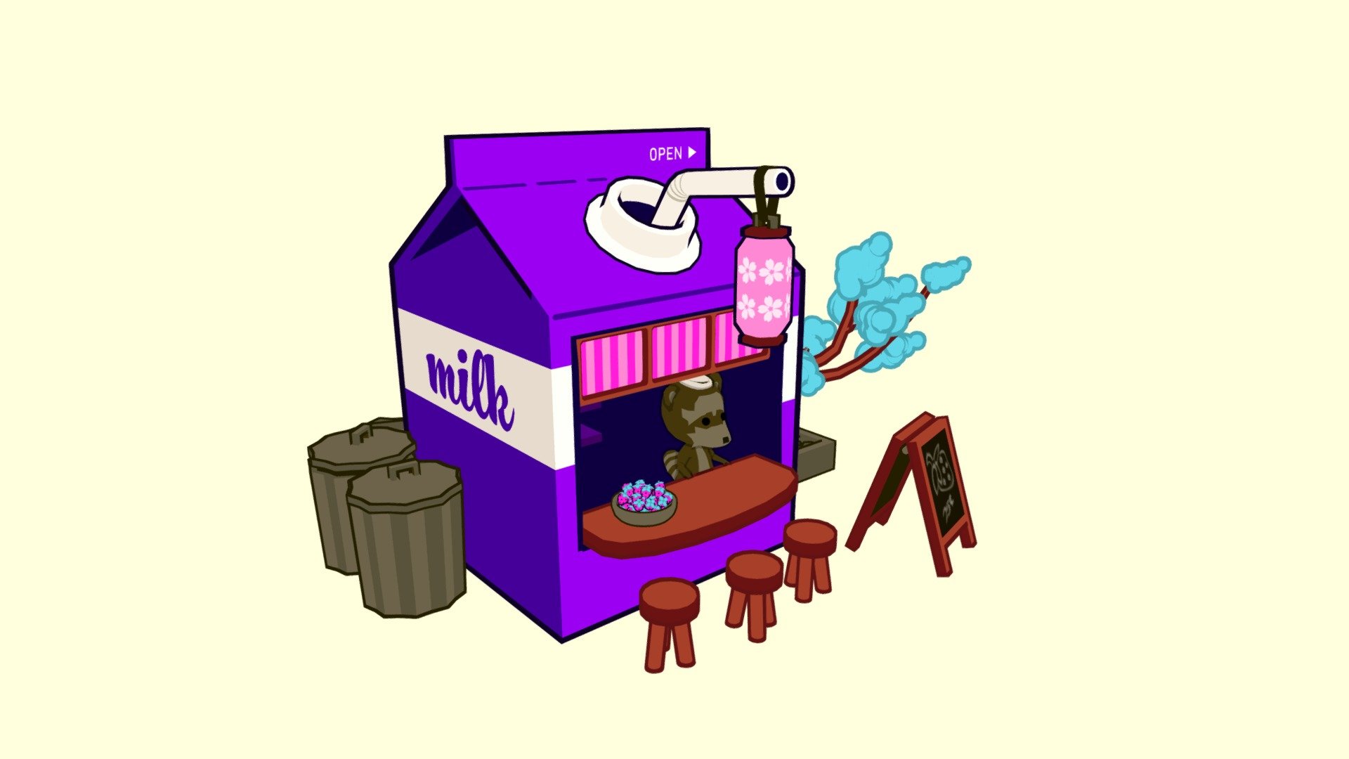 The Milk Bar 3d model