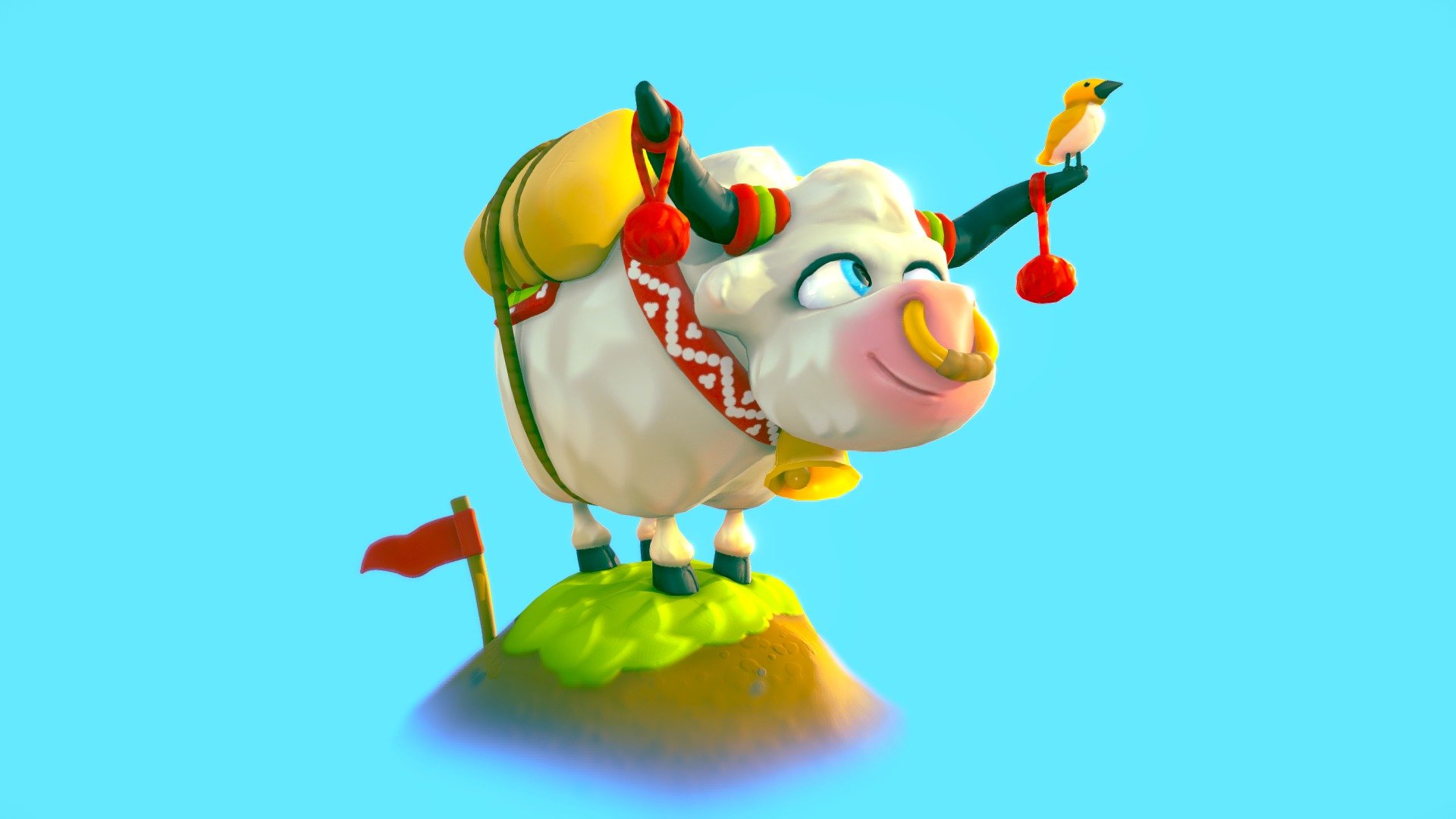 Friendly Yak 3d model