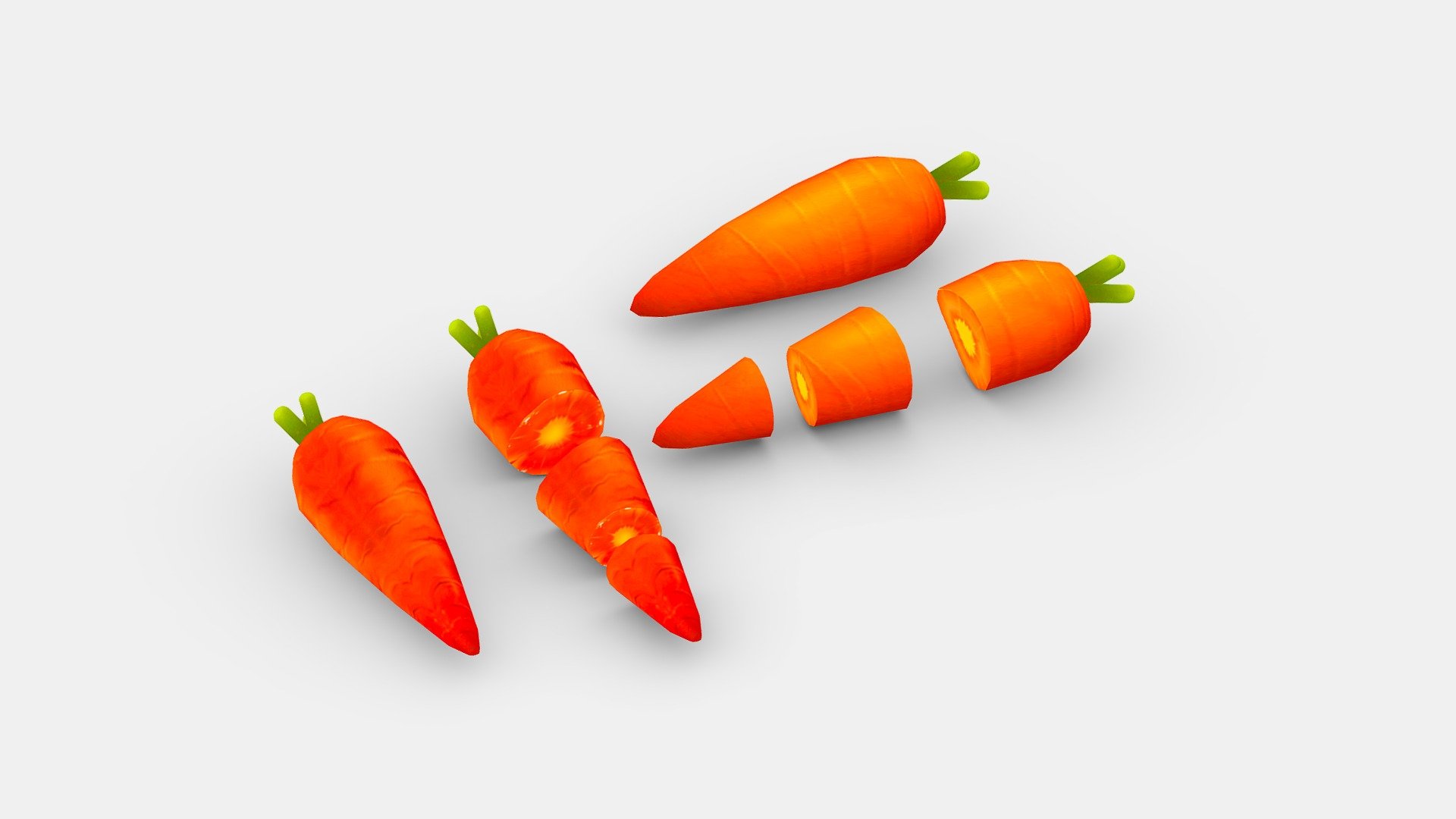 Cartoon Vegetable 3d model