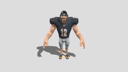 American Football Player Cartoon