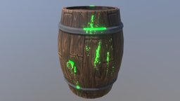 cartoon wooden Barrel