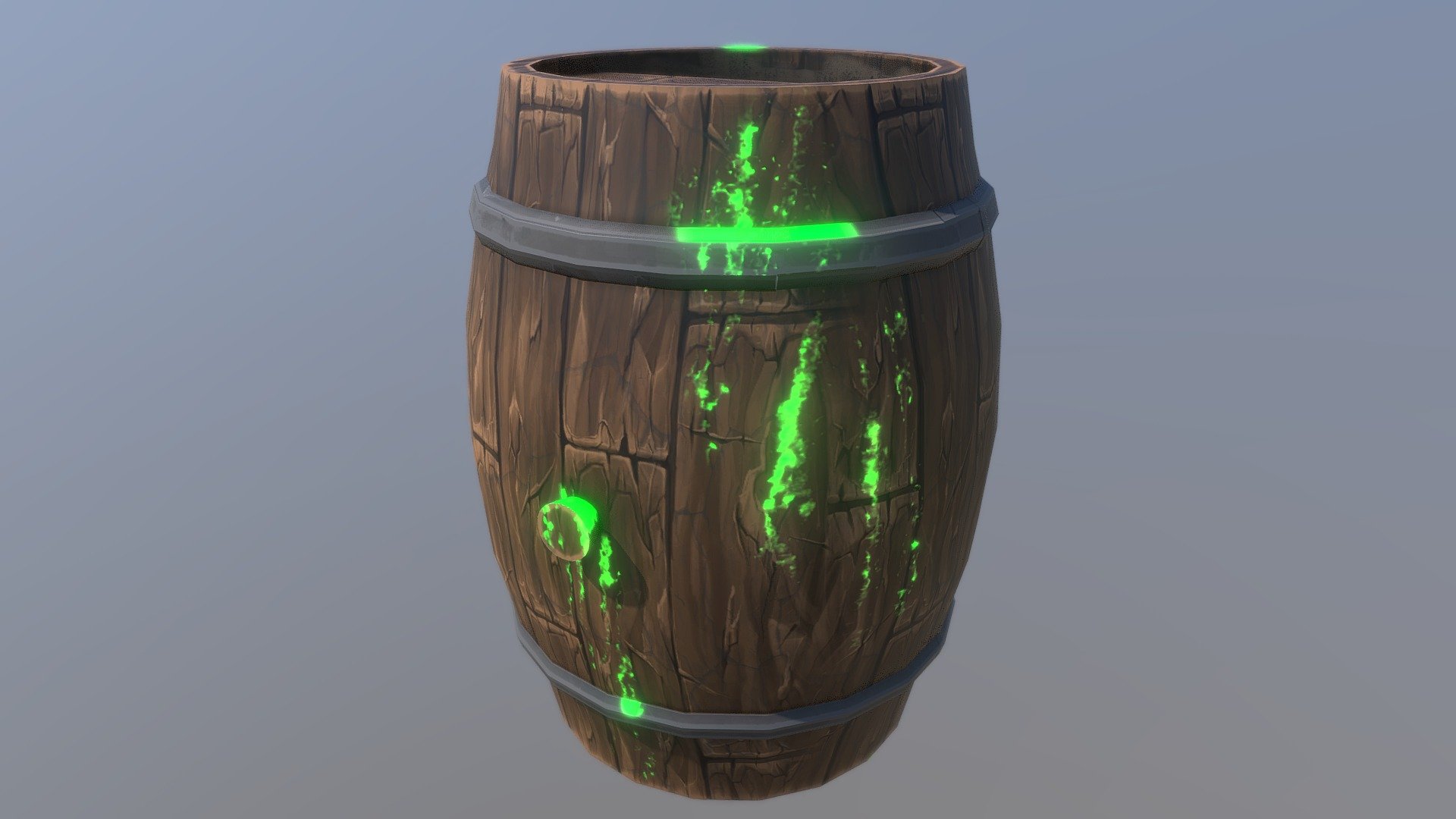 cartoon wooden Barrel 3d model