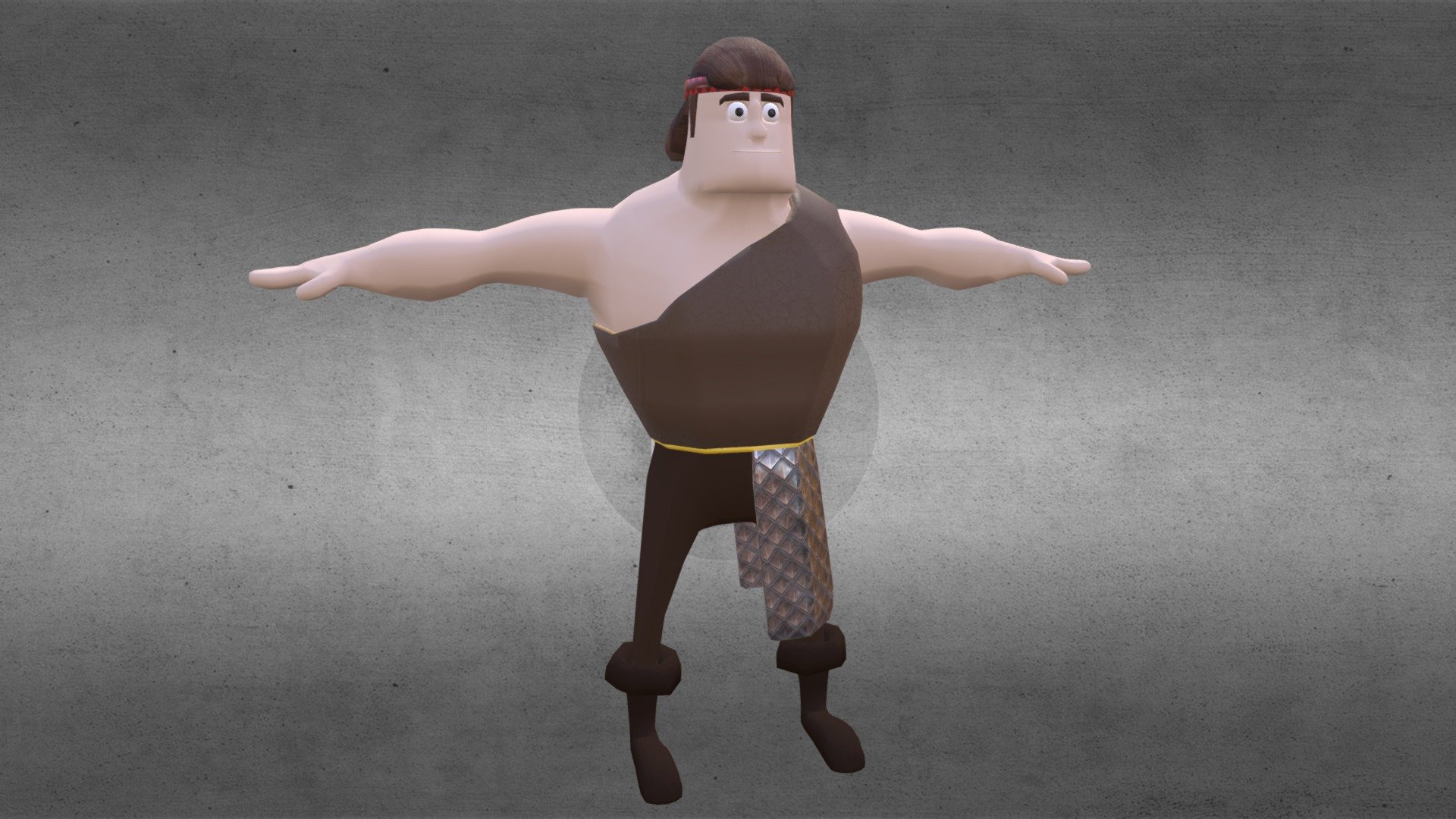 The Barbarian Cartoon 3d model