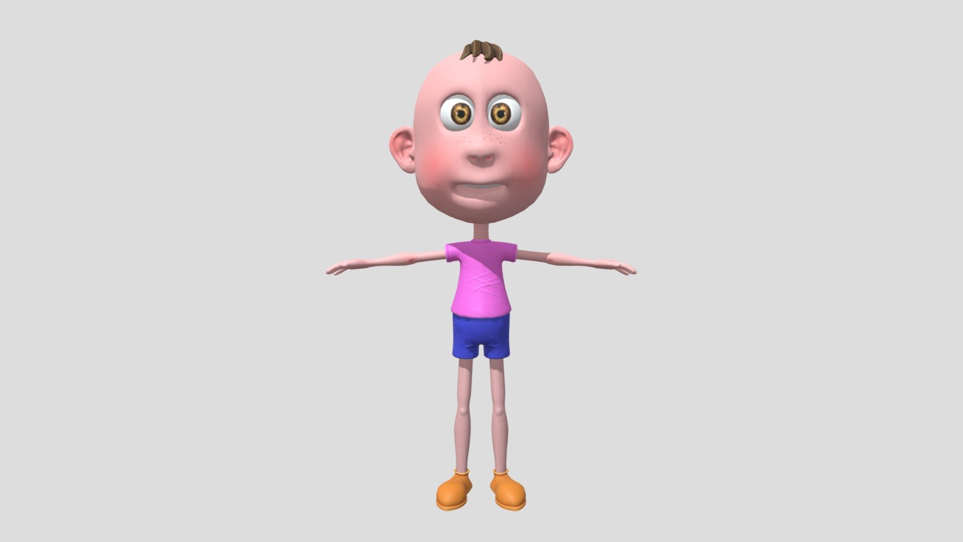 Stalized Cartoon Boy 3d model