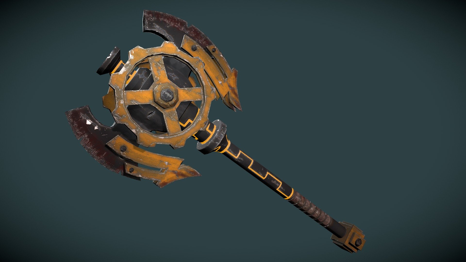 Gear Axe (optimised for games) 3d model