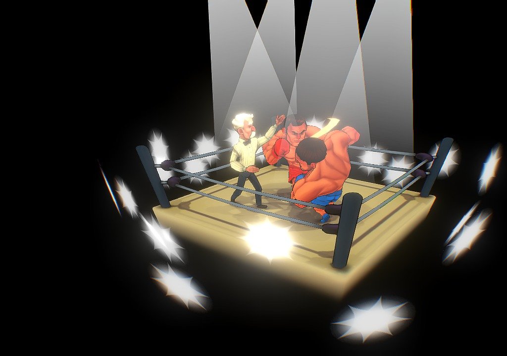 Boxer Fight Diorama 3d model