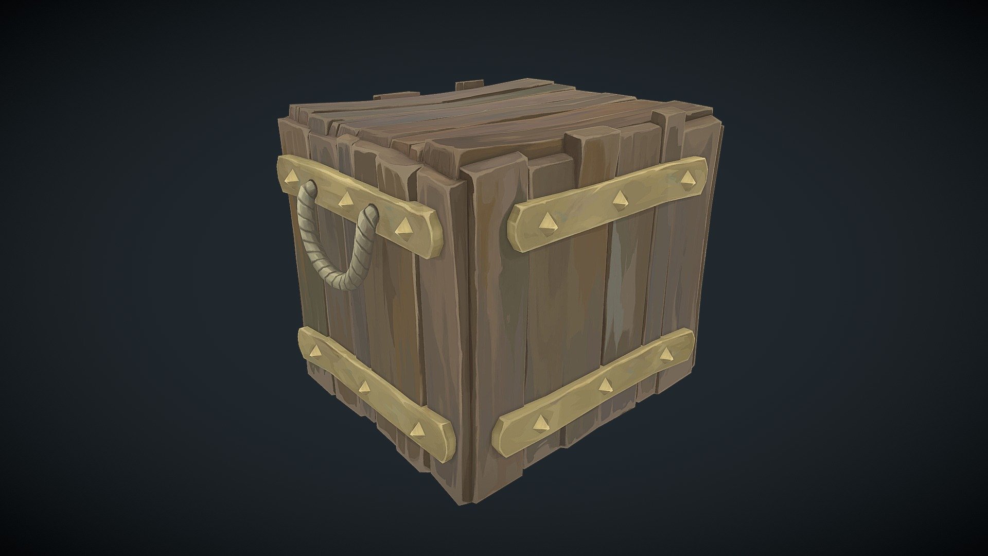 Handpainted Crate 3d model