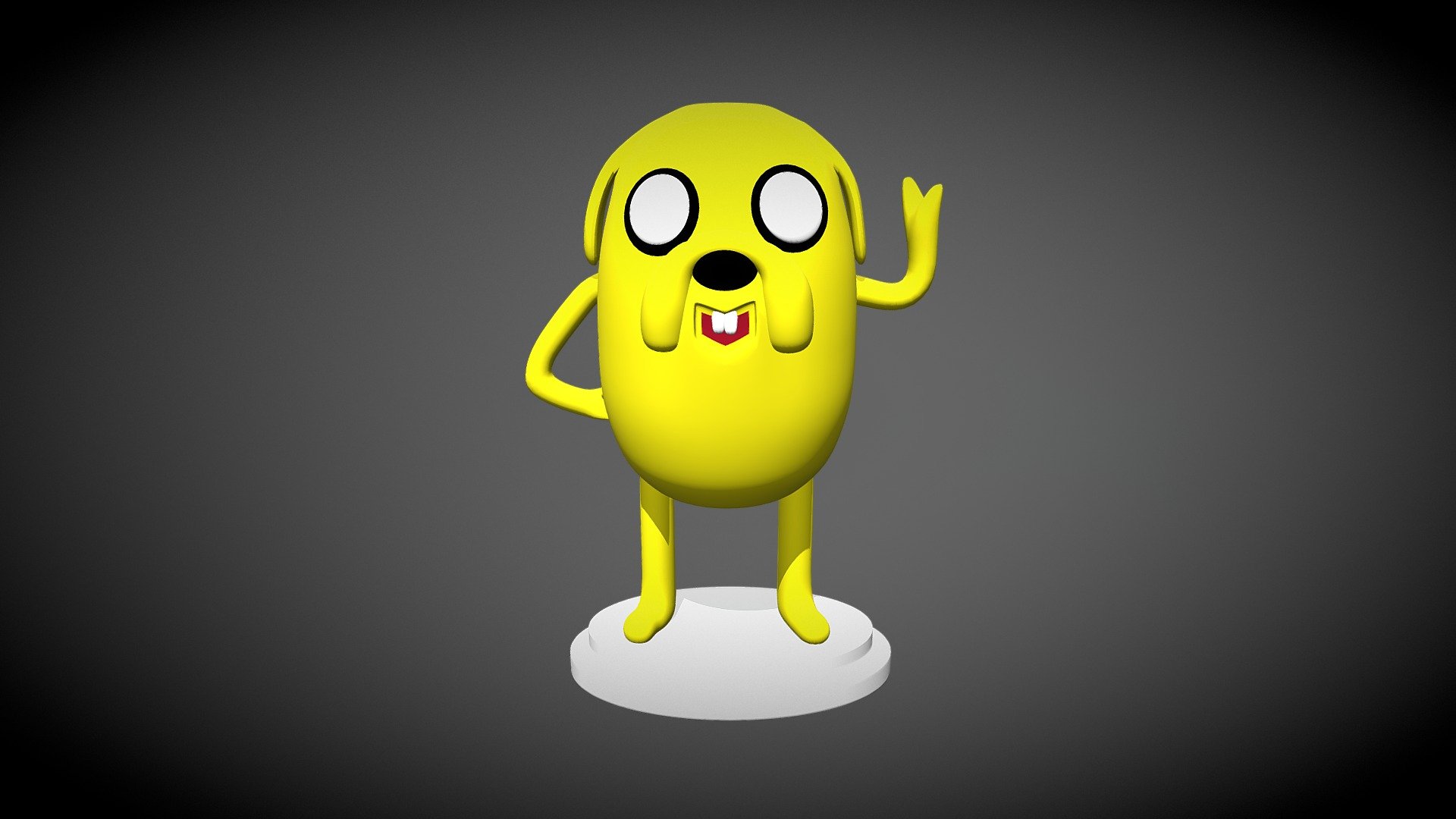 Character with a cartoon Adventure time 3d model