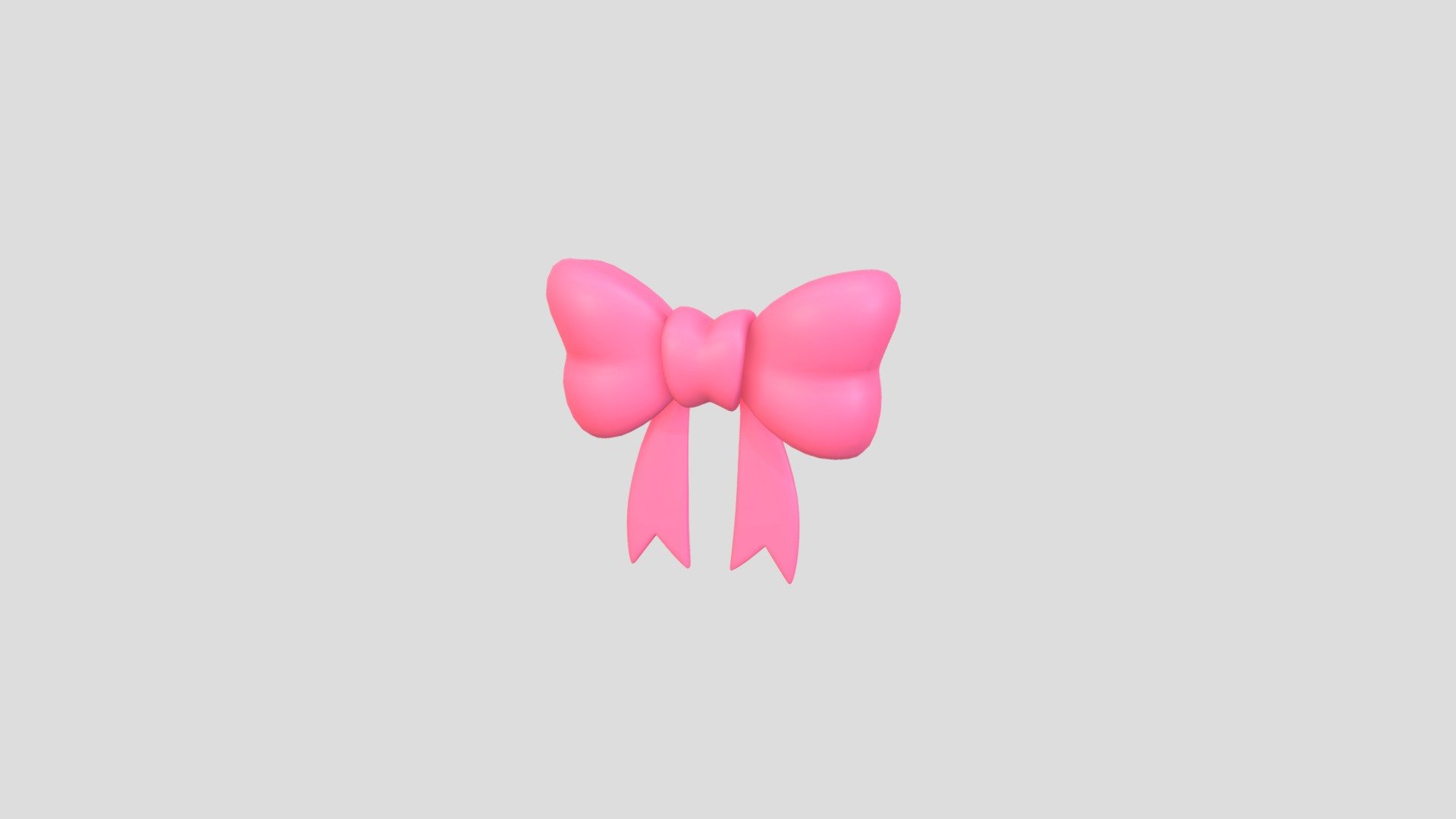 Cartoon Gift Bow 3d model