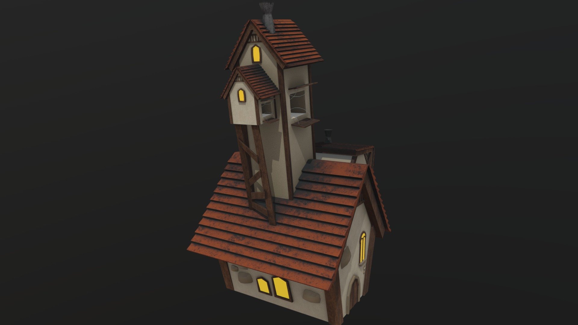 Cartoon House 3d model