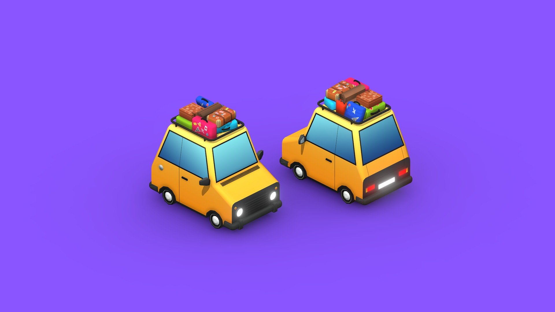 Cartoon Vehicle Model Hatchback 3d model