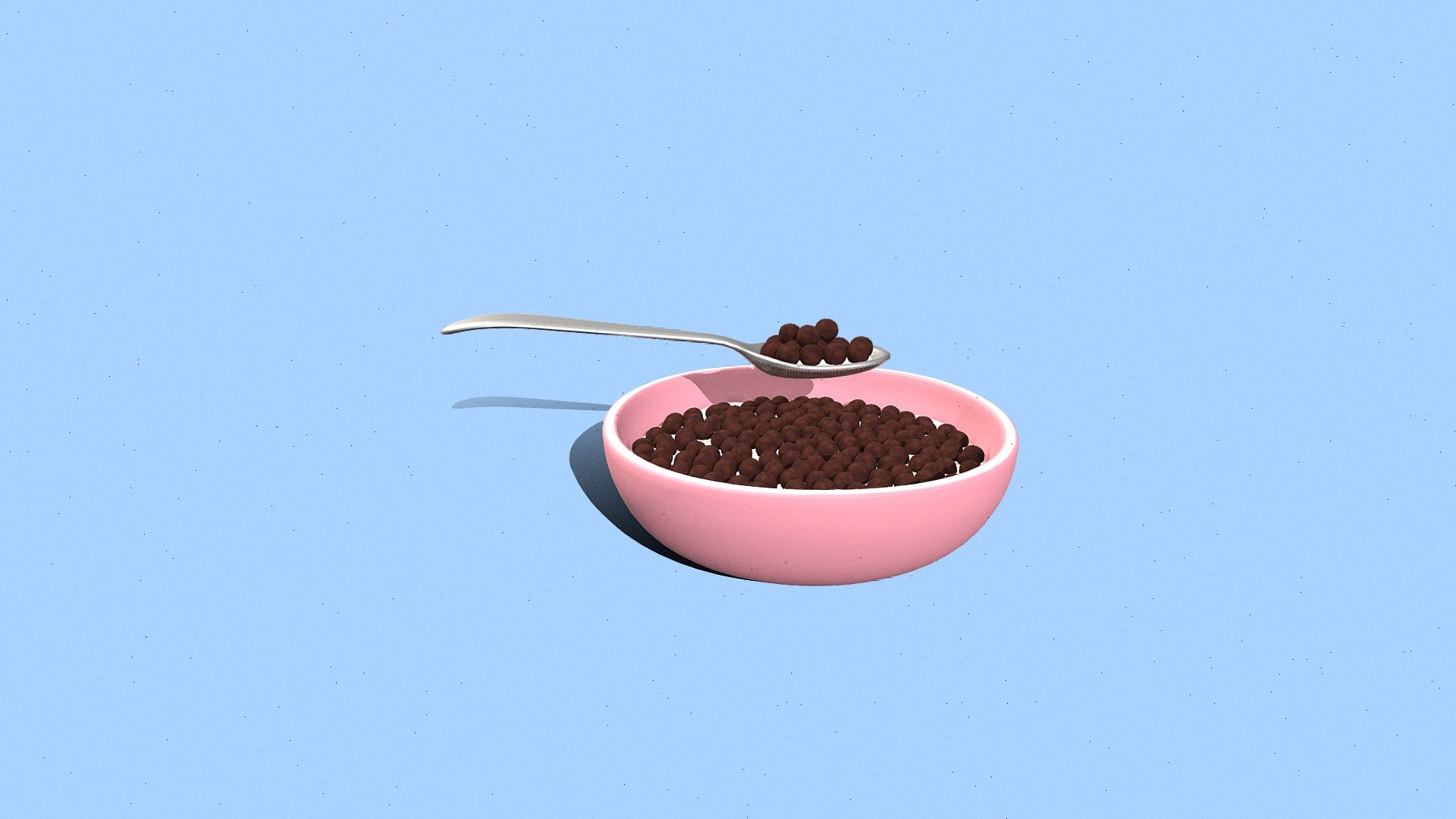 Cute Cereal Bowl 3d model