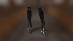 High Heel Leather Boots