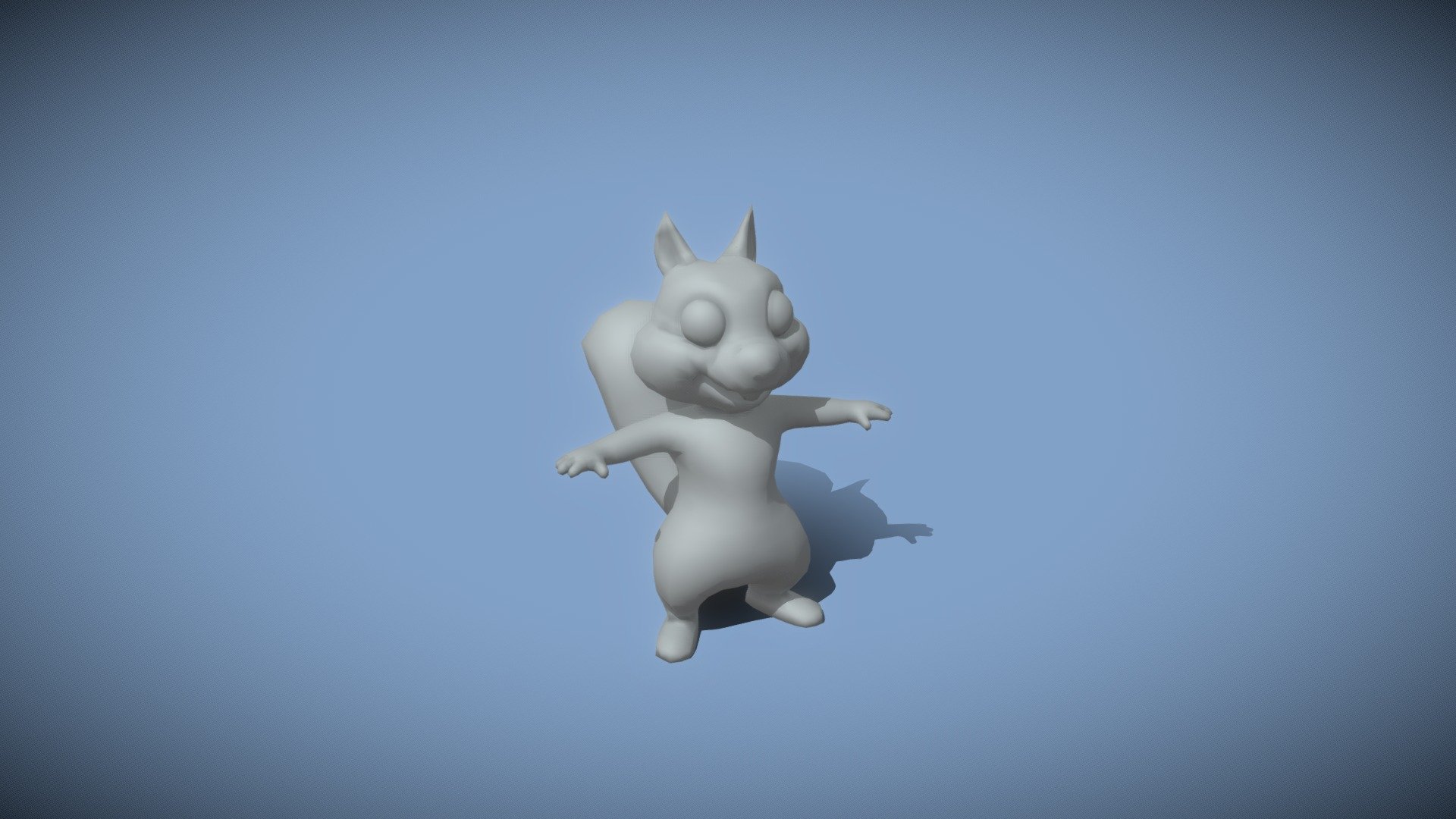 Cartoon Squirrel Rigged Base Mesh 3D Model 3d model