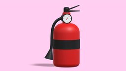 Cartoon Fire Extinguisher