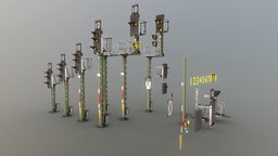 Railway Signals KS (WIP-4) (Low-Poly)