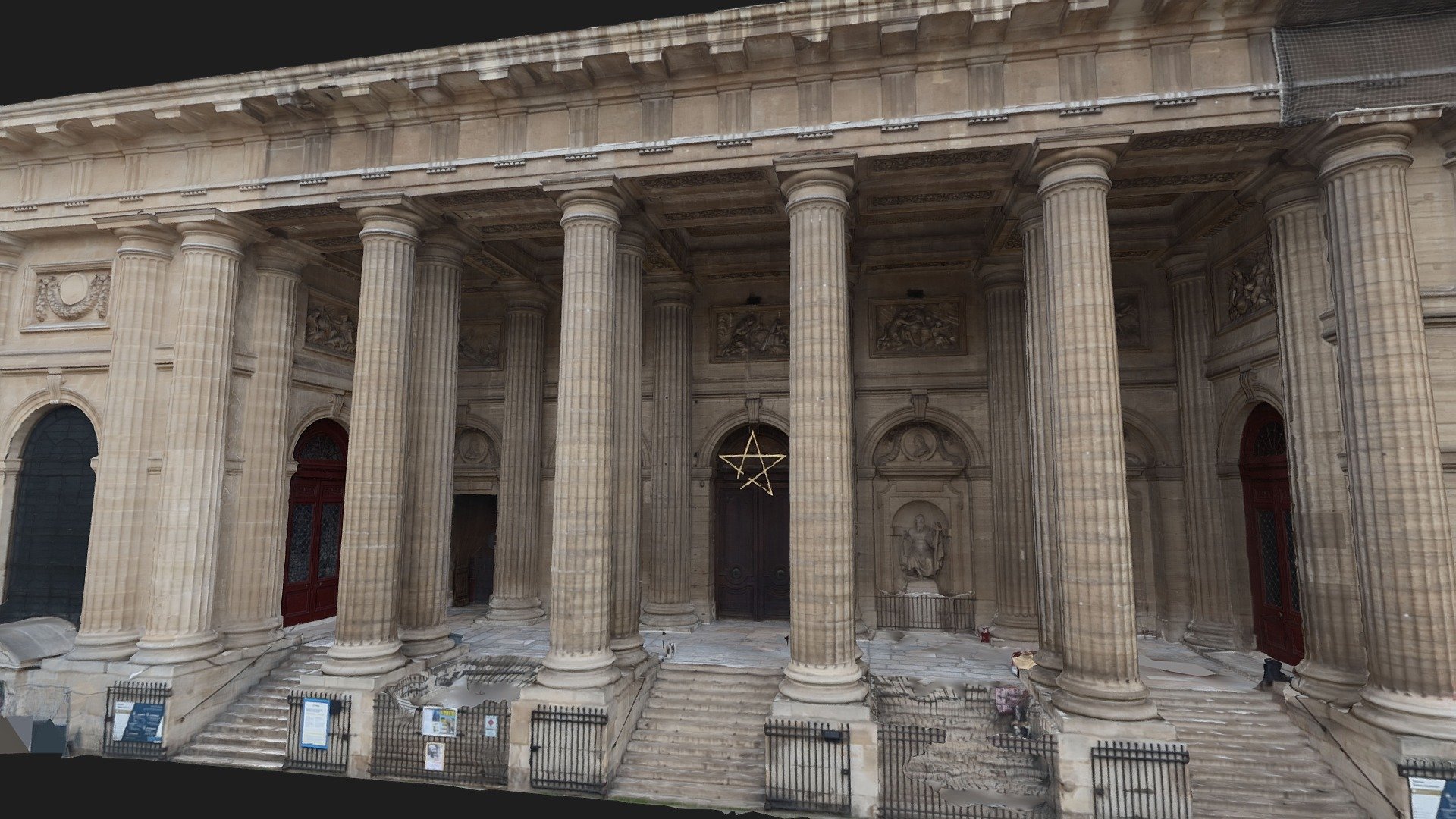 Église Saint-Sulpice, Paris (Zoom Parvis) 3d model