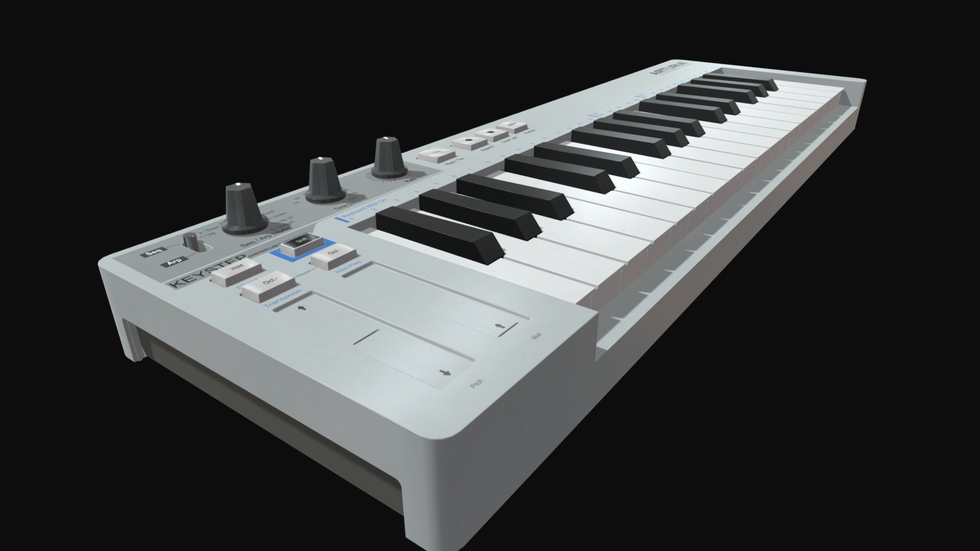 Arturia Keystep midi keyboard 3d model