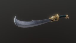 Dragon Broadsword with Cyan Hilt