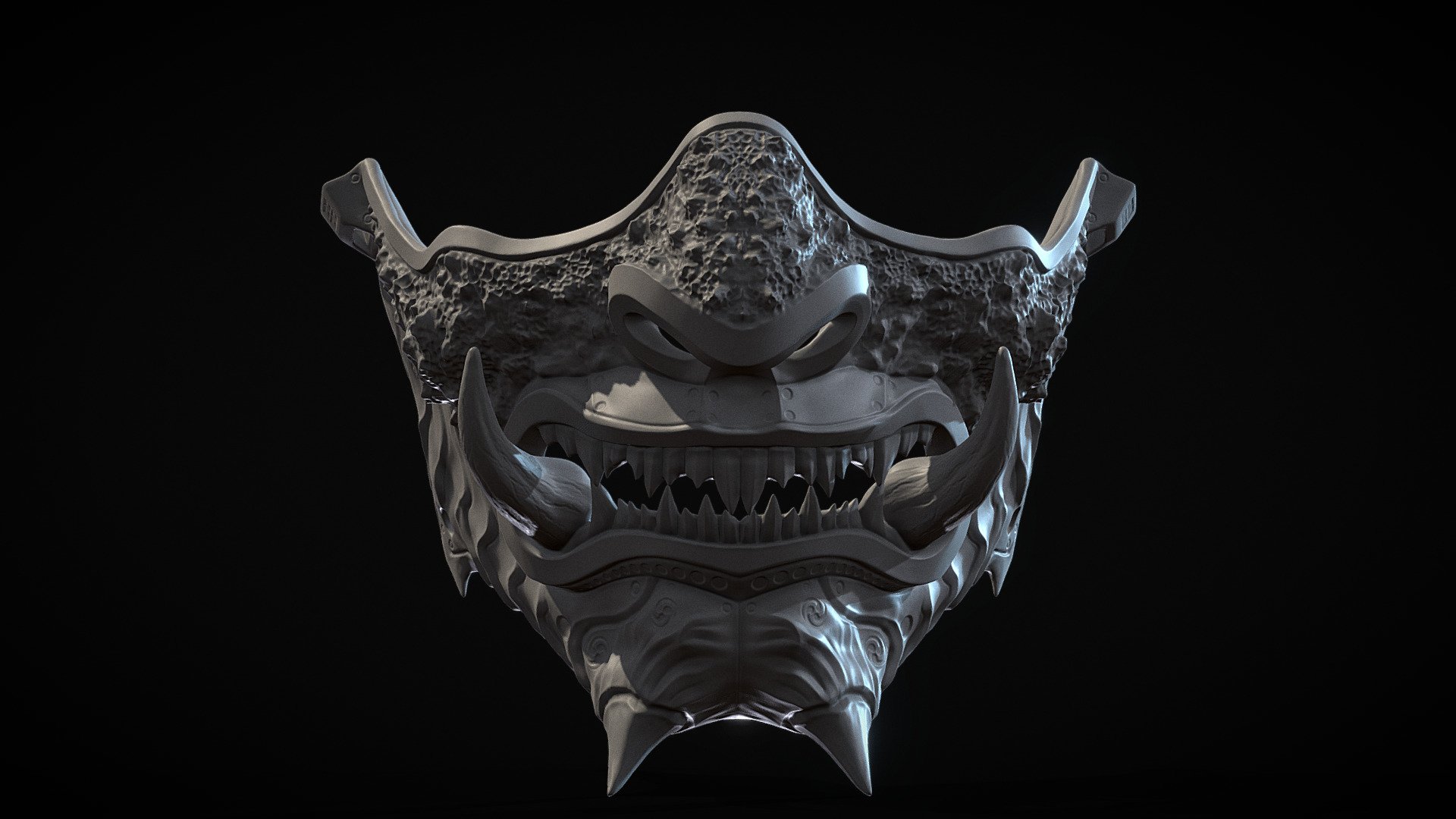 Samurai mask I 3d model