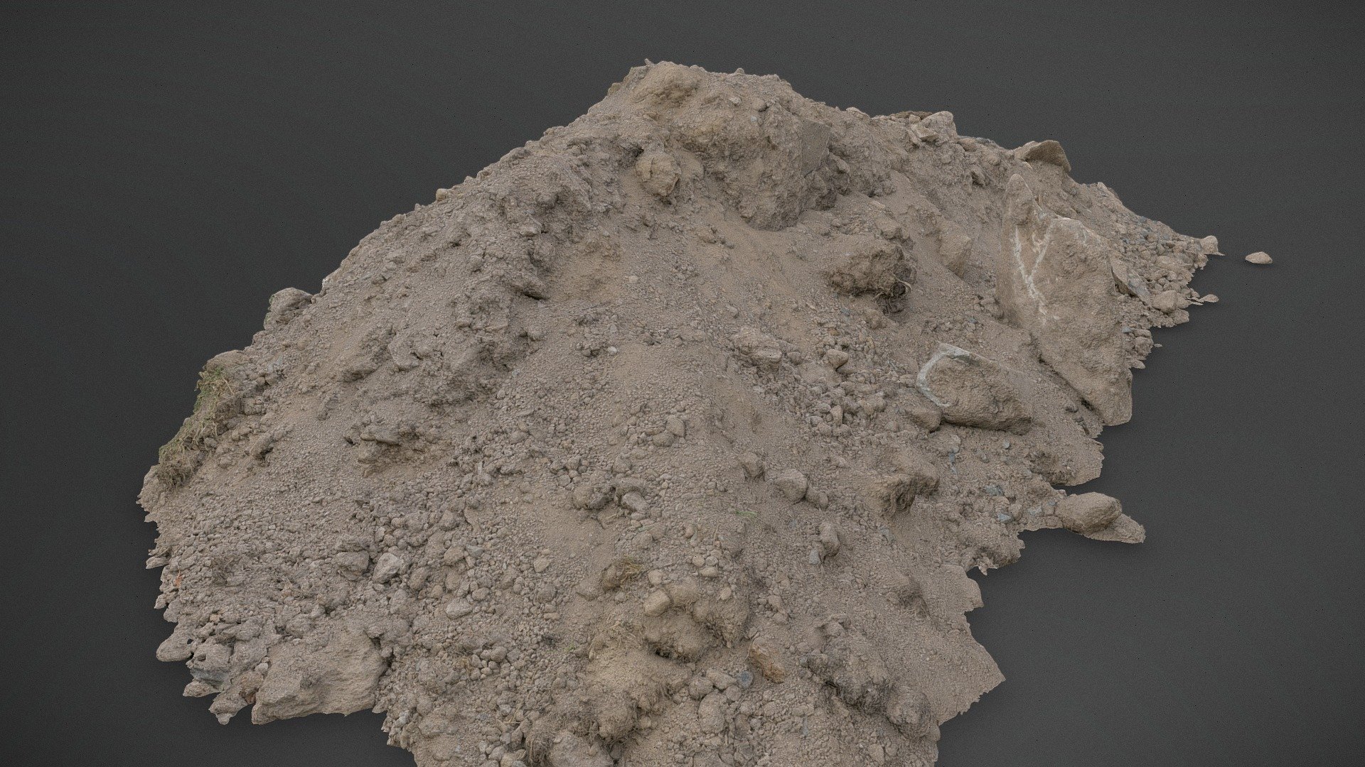 Sharp stone dirt pile 3d model