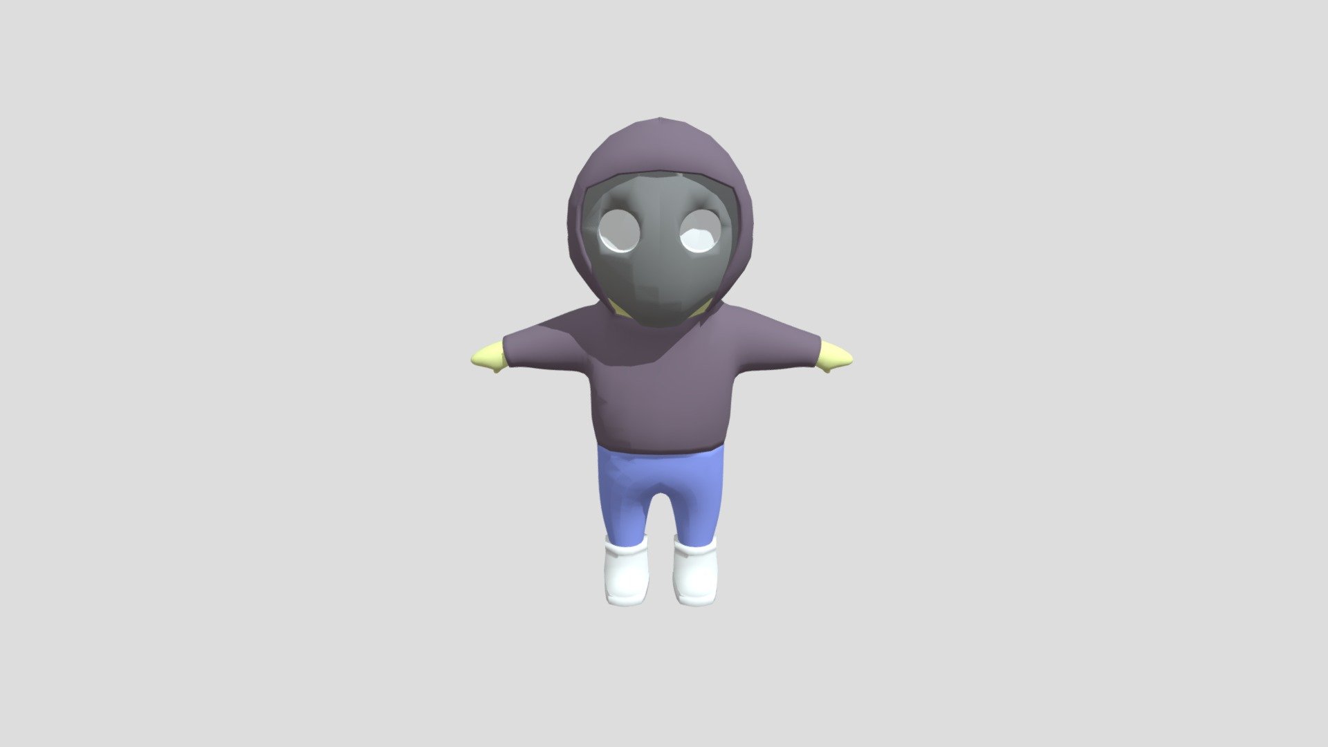 rigged cartoon character 3d model