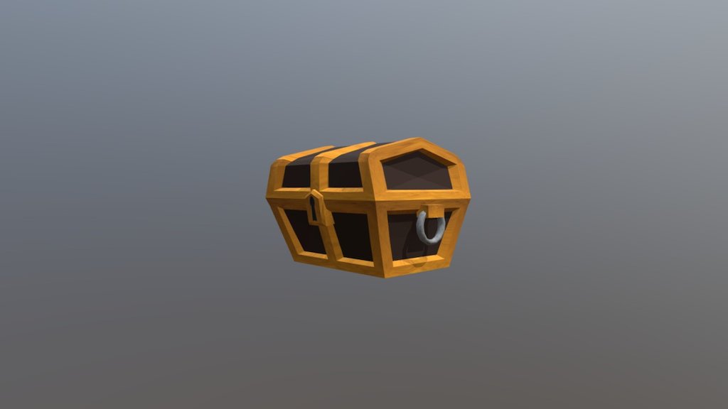 Cartoon Treasure Chest 3d model