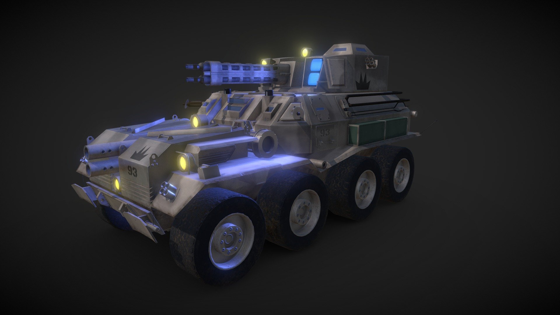 Heavy Armored Vehicle lp Model 3d model