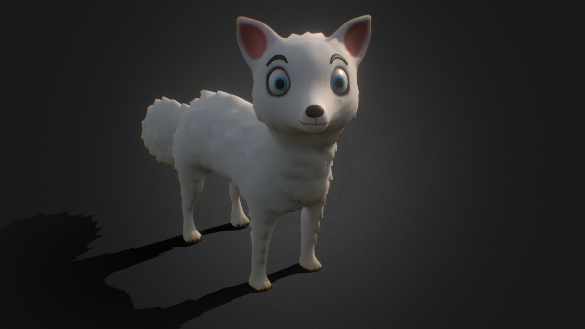 Cartoon Arctic Fox 3d model