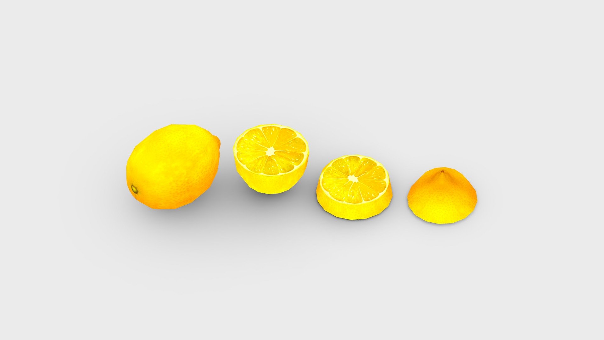 Cartoon fruit 3d model