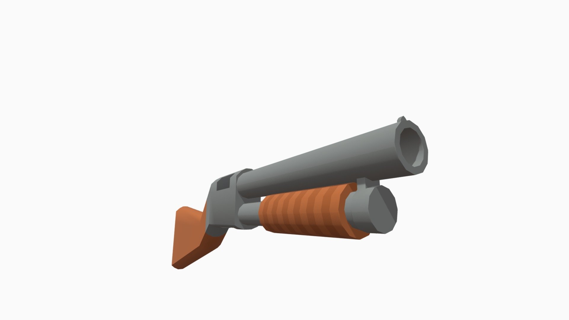 Cartoon Shotgun 3d model