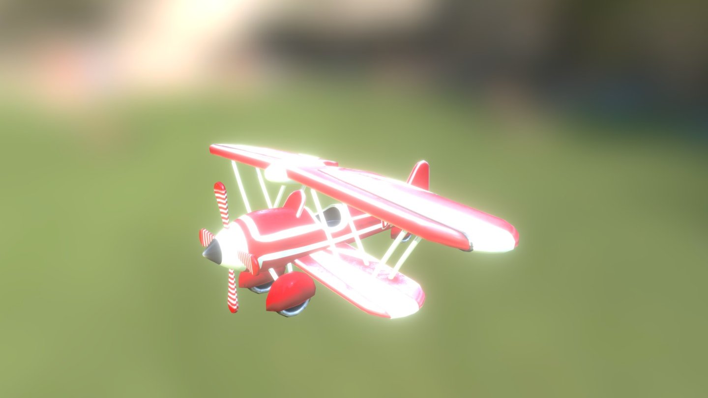 Cartoon Plane 3d model