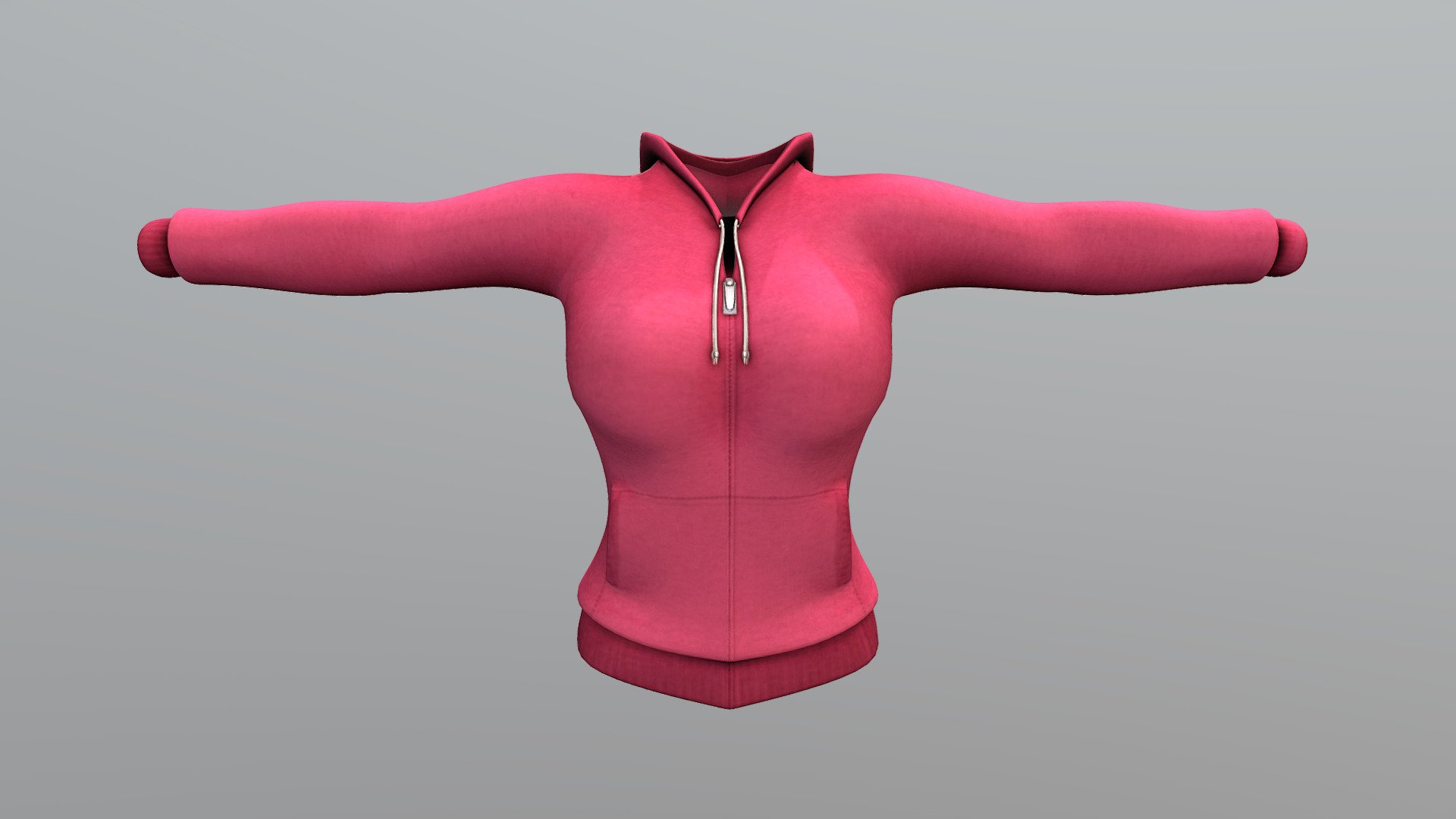 Female Hoodie Sports Top Jacket 3d model