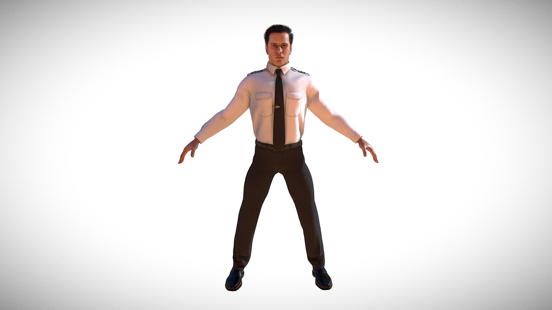 [UE4] Airline Pilot Captain (Male) 3d model