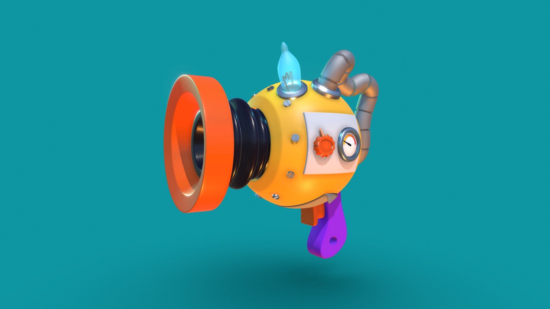 Cartoon weapon exercise 3d model