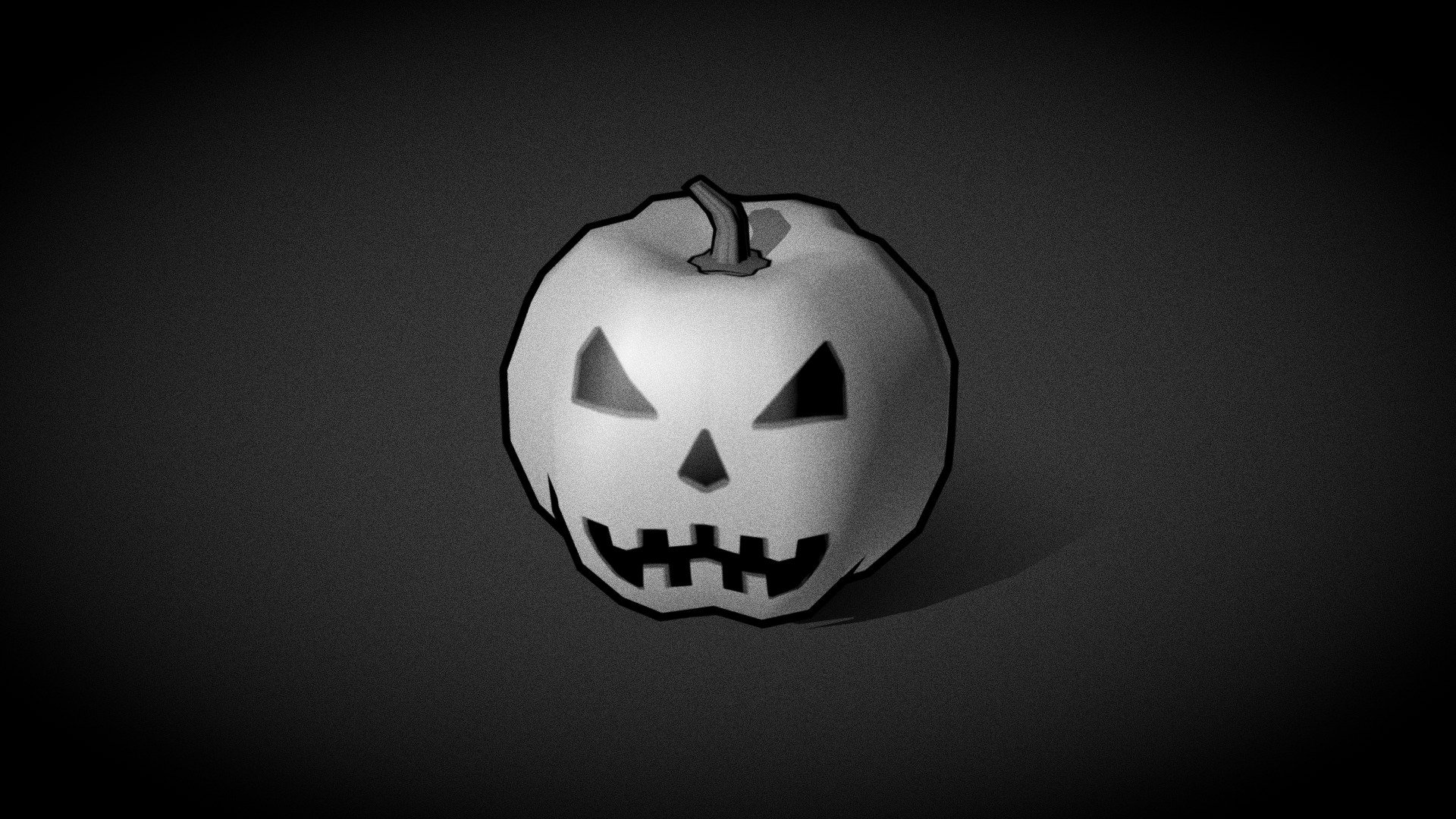 Cartoon halloween pumpkin 3d model