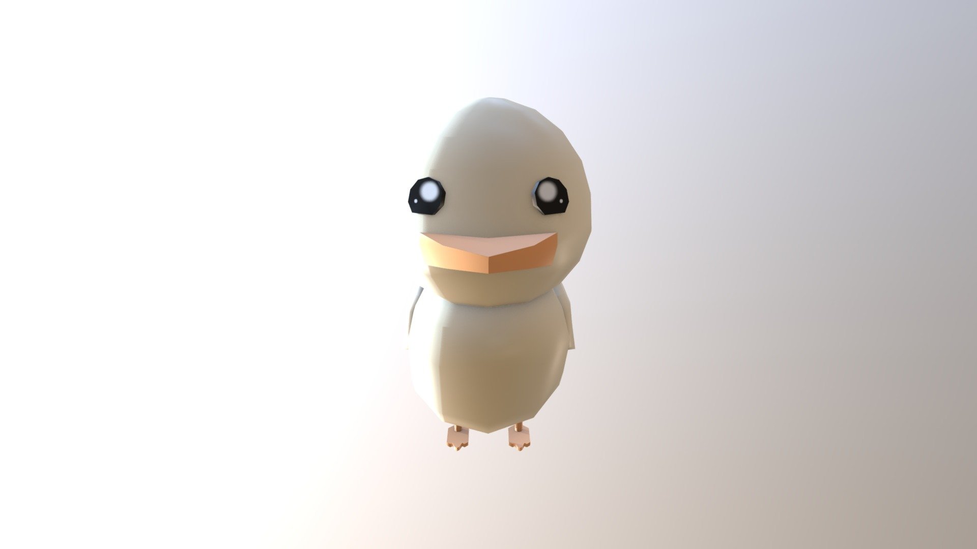 Cartoon Duck 3d model