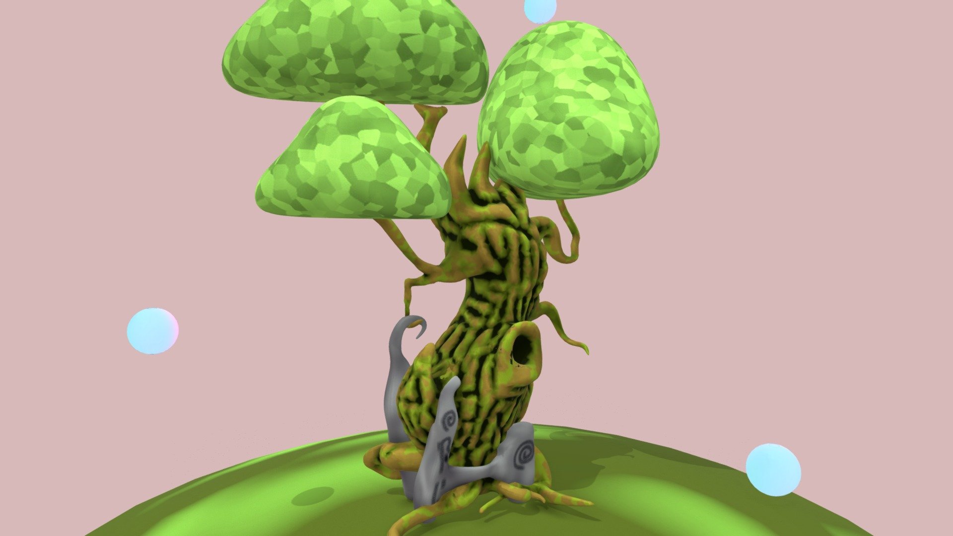 Cartoon Magic Tree 3d model