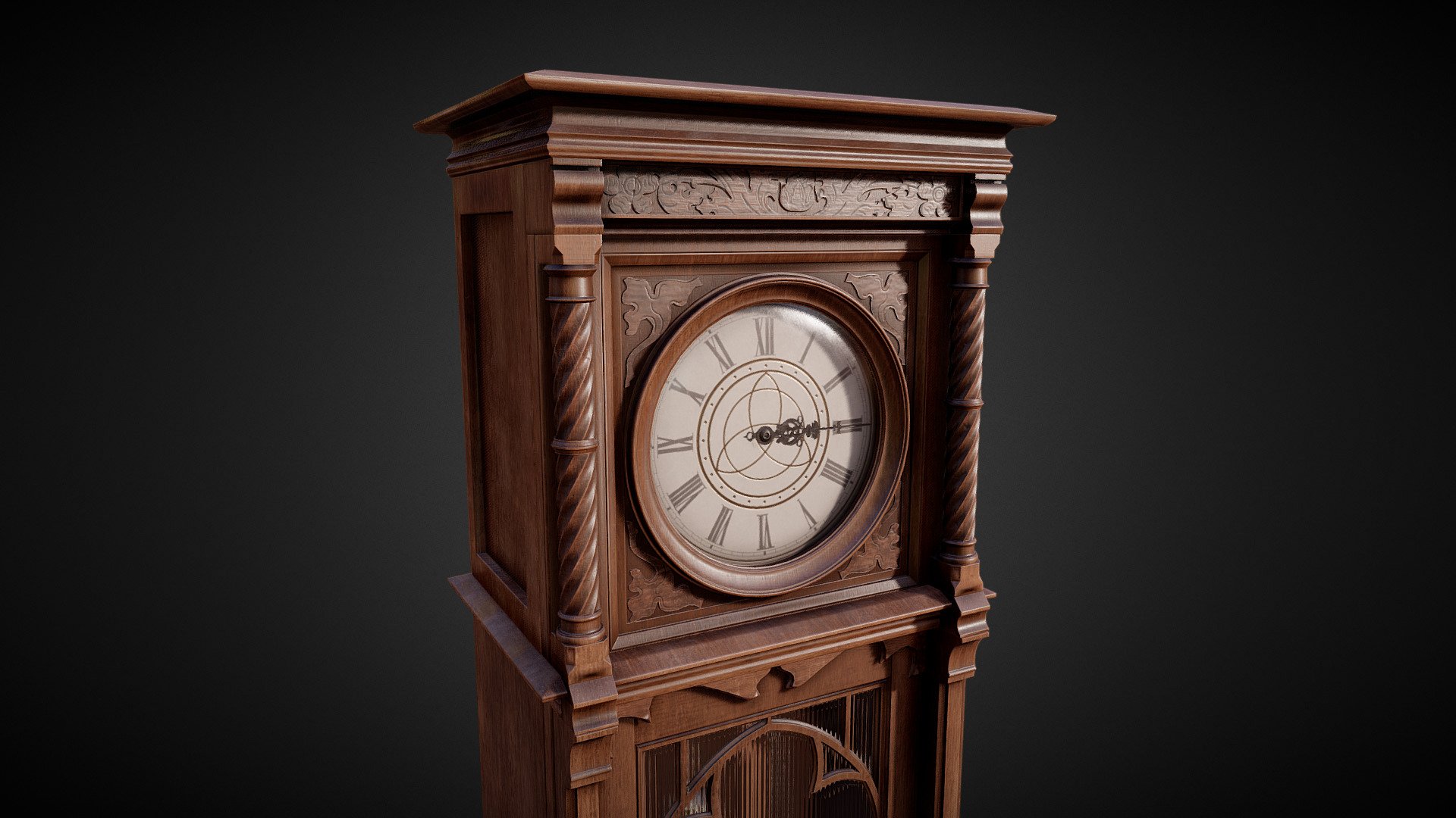 Grandfather Clock 3d model