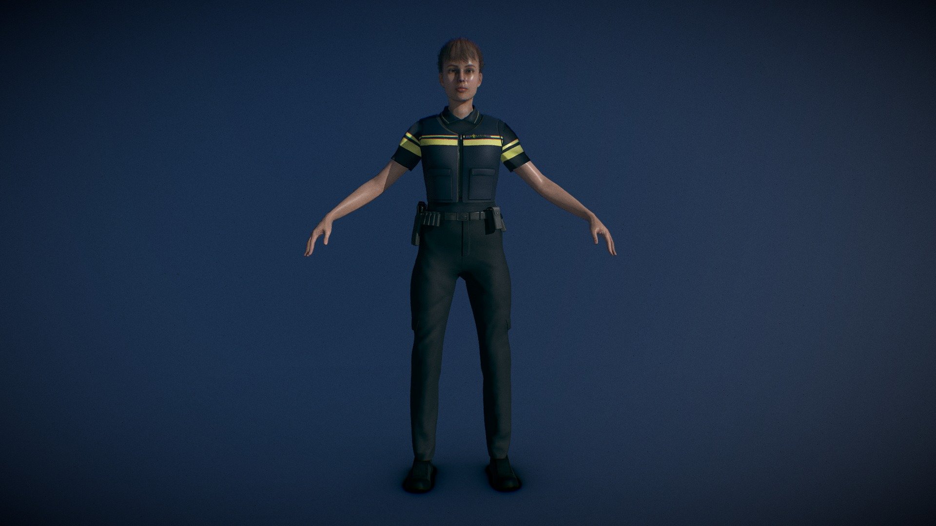 [UE4] Dutch Police Surveillant (Female) 3d model